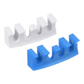 PATIKIL Badminton Stringing Racquet Load Spreader, 2 Pack Embedded Racket High Pounds Load Adapter Protector Stringing Machine Tool, Blue/White