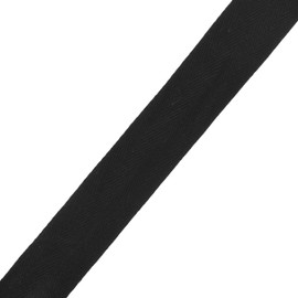 Mandala Crafts Black Twill Tape 1.5 Inches Cotton Webbing Strap - 50 Yds Black Cotton Ribbon Herringbone Tape - Cotton Bias Tape for Sewing Seam Binding