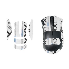 NOUKAJU Mouse Grip Tape Full Coverage for Razer DeathAdder V2 X HyperSpeed, Mouse Anti Slip Grip Tape,Self-Adhesive PreCut Sweat-Resistant Professional Mice Upgrade Kit(White)