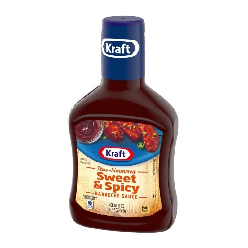 Kraft Sweet & Spicy Slow-Simmered BBQ Barbecue Sauce (18 oz