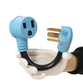 Dryer Outlet to Welder Adapter Cord NEMA 10-30P to 6-50R,Converts 3-Prong Dryer Plug for 50A Welder,30 Amp 250V 12-Inch Power Cord for Garage,Shop and Farm Use