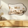 Mirror 20" x 30" Asymmetric Crown-Shaped Mirror, Hanging IrregularAcryl