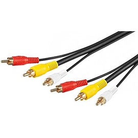Goobay 33684 Composite audio/video connector cable; 3x RCA with RG59 video cable - 3 RCA male > 3 RCA male