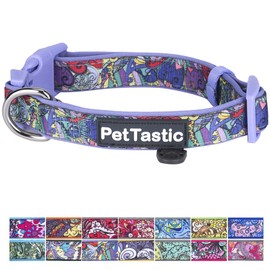 PetTastic Best Adjustable Large Dog Collar Durable Soft & Heavy Duty with Cute Creative Colored Design, Outdoor & Indoor use Comfort Dog Collar for Girls, Boys, Puppy, Adults, Including ID Tag Ring