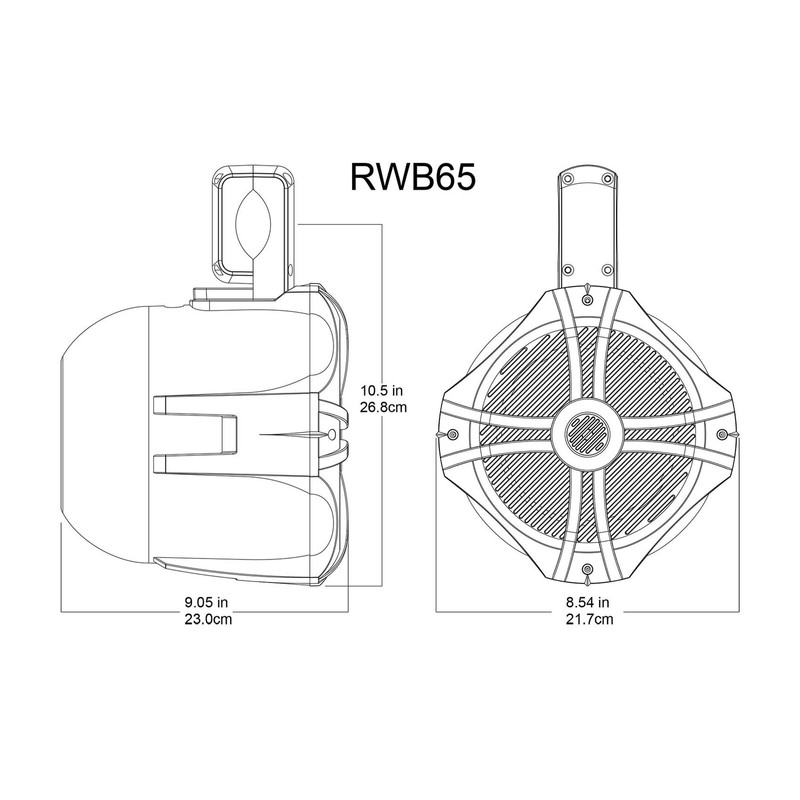 Rockville Pair Rockville RWB65B 6.5" Black 2 Way 500 Watt