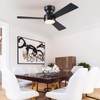 Asyko Ceiling Fans with Lights,46" Low Profile Ceiling Fan with