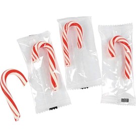 Mini Candy Canes Individually Wrapped | Red & White Made With Real Peppermint - Mini candy Canes Bulk - Holiday Candy Canes for Christmas, Santa Parade, ThanksGiving | (50 - Count Mini Candy Canes)