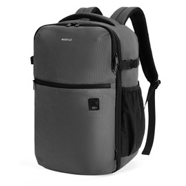 ECOHUB Ryanair Hand Luggage Backpack 40 x 20 x 25, 20 L Travel Backpack Hand Luggage Airplane Under Seat, Recycled Travel Backpack with 14 Inch Computer Compartment, gray