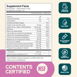 Hyburst Better Than Electrolyte & Vitamin Supplement Powder, Drink Mix with B12, L-Theanine, D3, K2, Zinc, Magnesium, Potassium, Supports Calm Focus & Energy, Passion Fruit, 15 Pack
