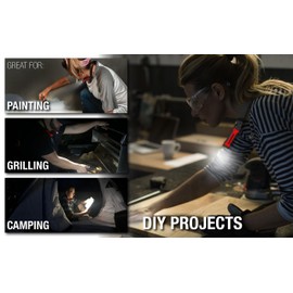 EZRED Bright NK10 ANYWEAR Neck Light for Hands-Free Lighting, Red and Black, Perfect Light for Mechanics, Camping, Hunting, DIY Projects, Reading