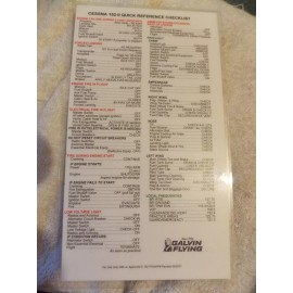 Cessna 152 II Quick Reference Checklist Flying Pilot Aviation Laminated 11" Card