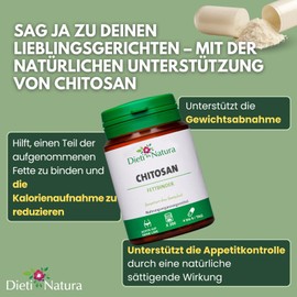 Chitosan 200 capsules by Dieti Natura. Made in France.
