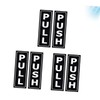 Operitacx Push Pull Door Sign Stickers 6 Tile Glass Metal