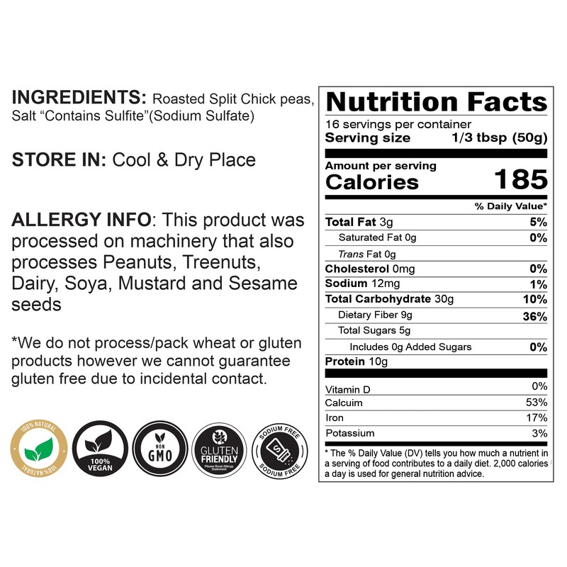 Asian Kitchen Daliya Split (Roasted Split Chickpeas Dalia) 800g (28oz)