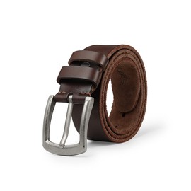 BELTER Men's Leather Belt, Genuine Leather, Full Leather Belt, Jeans Belt, 38 mm Wide, brown