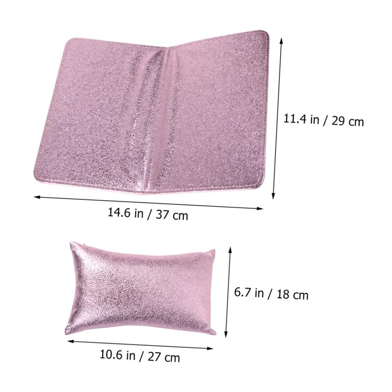 Ipetboom Nail Accessories Set 2pcs Foldable Hand Pillow Pu Leather