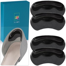 SMATIS Heel Grips for Shoes Too Big, 2 Pairs Anti-Slip Heel Pads for Women and Men Preventing Heel Rubbing and Blisters and Slip Out （Black）