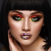 Stargazer Chunky Glitter Shaker, UV Orange. Cosmetic glitter for use
