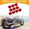 Partuto 10 Pcs Universal Universal Reflector - Plastic Red