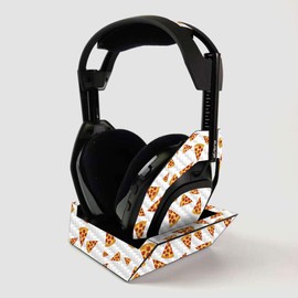 MightySkins Carbon Fiber Skin For ASTRO Gaming A50 Wireless Headphones + Base Station - Body By Pizza | Protective, Durable Textured Carbon Fiber Finish | Easy To Apply | Made in the USA