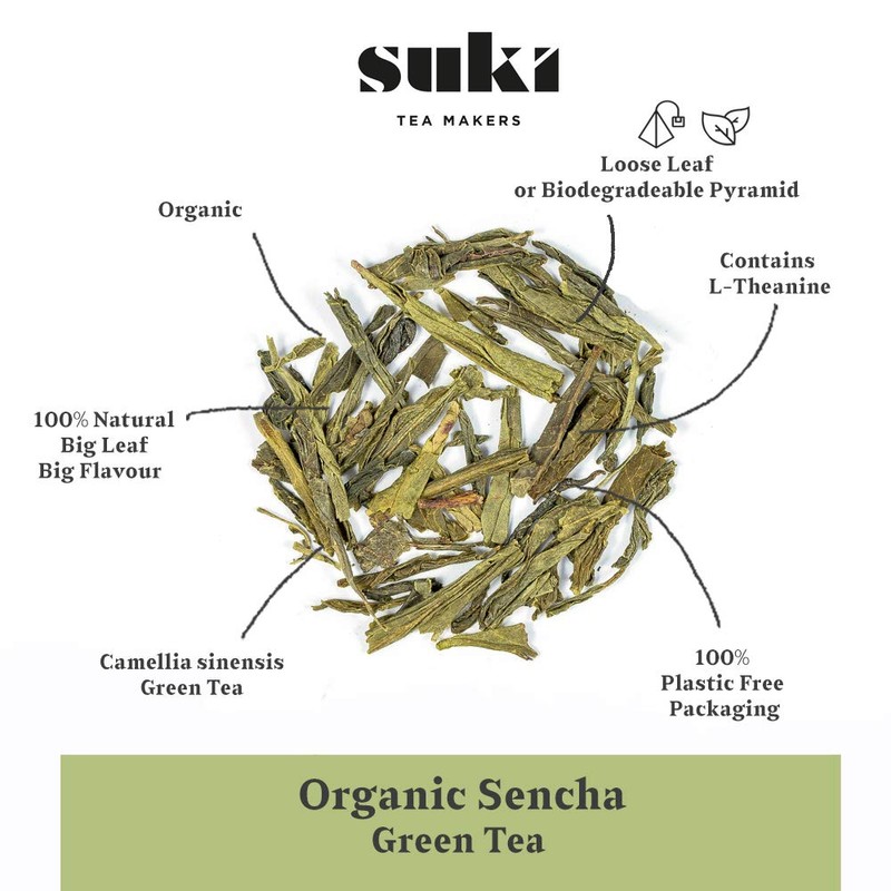 Suki Tea Organic Green Tea Sencha - 100g Pack
