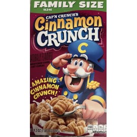 Cap'n Crunch BRAND NEW Cap'n Crunch's Family Size Cinnamon Crunch 19.3 oz FREE SHIPPING