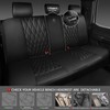 CAR PASS Piping Luxury PU Leather Car Seat Covers,Waterproof Anti