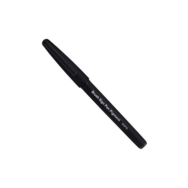 Pentel Arts Sign Pen Brush, Black Pigment Ink, 1 Pack