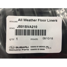Subaru All Weather Floor Mats for 2019-2021 WRX STI 2012-2016 Impreza 2015-2017 Crosstrek Set of 4 - J501SVA210 - Genuine OEM