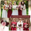 Set of 6 Artificial Bridesmaids Bouquets for Wedding -7 Inch
