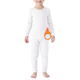 Girls Underwear Kids Thermal Underwears Toddler Winter Base Layer Long Johns Sets for Boys White Medium (90) /2T-3T