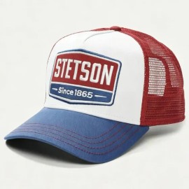 Gorra Malla Logo Clásico Unisex Ajustable 56-60 Cm Navy Blue-white-red Adjustable 56cm-62cm