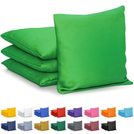 GoSports Cornhole Bean Bags Set of 4 - Regulation All Weather - Classic Bright Green