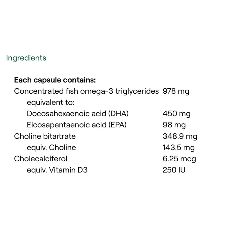 Eagle DHA + Choline 90 Capsules