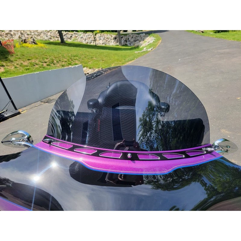 Sled Shields 10" DARK TINT windshield compatible with Harley Davidson