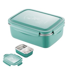 Large Capacity Lunch Box Lunch Box Slim Lunch Box for Kids and Adults Waterproof Leak Proof Lunch Box with Removable Compartments Stainless Steel Lunch Box Stylish Visually Attractive Lunch Box for