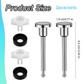 2-Piece Tub Spout Diverter Repair Kit - Includes 2 Diverter Valve Stems, 2 Seals & Diverter Gates - Bathtub Repair kit - Fix Leaky Bathtub Faucet & Shower Diverter - Spout Replacement Parts