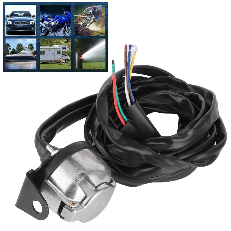 Trailer Connection, 7 Pin Connection Socket, Qiilu Trailer Socket Cable,