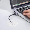 2Pcs Desk Cord Hole Cover, Cable Pass Through Wall Plate,