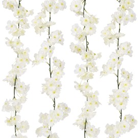 Pknoclan Artificial Flowers, Cherry Blossoms, Wisteria Flowers, Artificial Wisteria Flowers, Interior Decoration, Hanging, Wall Hanging, Wall Hanging, Non-Withering Flowers, Artificial Plants,