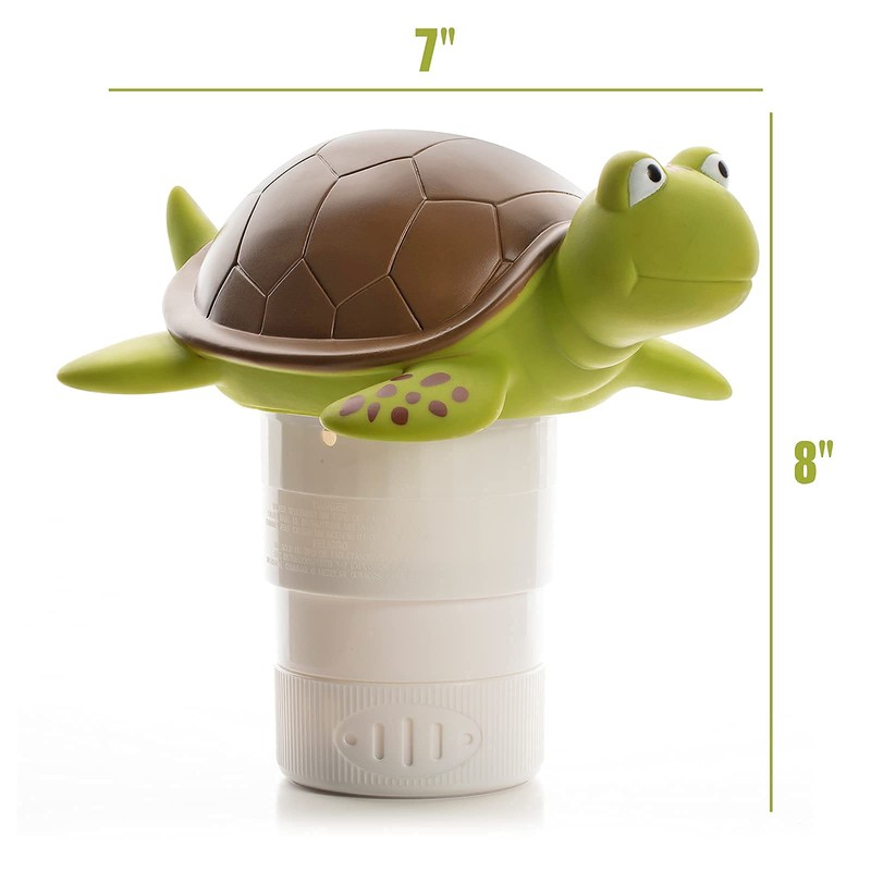 XY-WQ Chlorine Floater, Floating Pool Chlorine Dispenser (Turtle), Fits 1