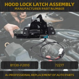 SOOOPARTS Hood Lock Latch Assembly for 2017-2018 Hyundai Elantra Sedan 2.0L 81130F2010