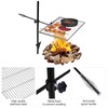 REDCAMP Swivel Campfire Grill Heavy Duty Stainless Steel Grate, Over