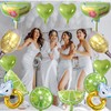 GQXJIAH Margs and Matrimony Bachelorette Balloons, Margarita Glass Lime Diamond