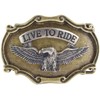 Eagle Live to Ride Belt Buckle, 4.0 cm, Buckle Interchangeable