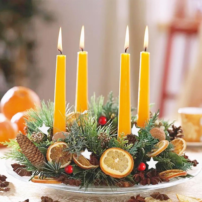 Pack of 44 Natural Christmas Decoration Advent Wreath