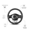 Yeolpise - Funda para volante de piel de microfibra cosida