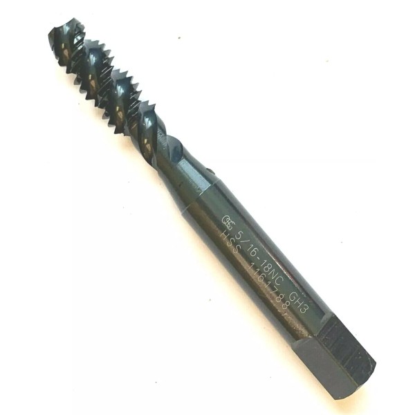 OSG 5/16-18 GH3 3FLUTE SPIRAL FLUTE PLUG TAP -BLACK OXIDE-