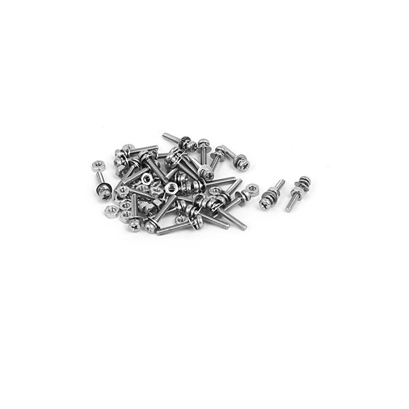 uxcell M1.6 x 10mm 304 Stainless Steel Phillips Pan Head