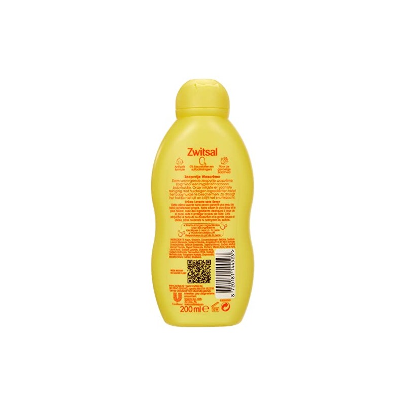 Zwitsal - Zwitsal Baby Soap-Free Wash Cream - 200ml
